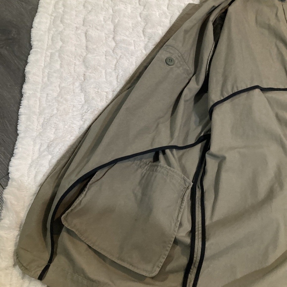 Gap Light Brown Beige Overcoat Dress Coat Casual Formal Mens XL 100% Cotton Suit - Picture 9 of 15